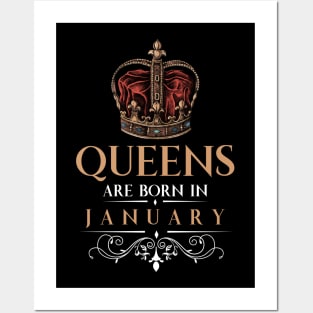 Queens Are Born In January Posters and Art